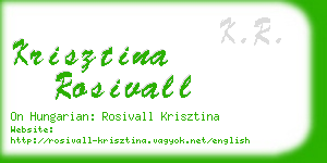 krisztina rosivall business card